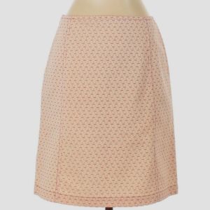 $300 MaxMara Orange Cream Skirt Weekend Max Mara Line Dotted